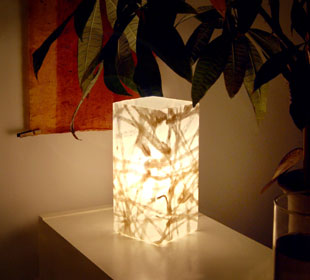 glass stand lamp